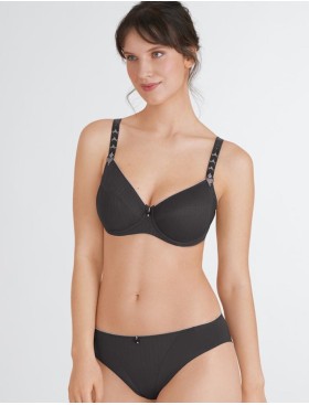 Бюстгальтер с мягкой чашкой Felina 205283 ELEMENTARY тёмно-серый, Цвет: тёмно-серый, Размеры: 100E, изображение 4