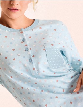 Хлопковая сорочка с рукавом Infiore DRIBBLING DRB3002 sunday, Цвет: sunday (голубой), Размеры: XL, изображение 2