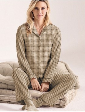 Пижама с принтом Infiore NEWCHIC NWC3942 chic, Цвет: chic (кофейно-бежевый), Размеры: XL