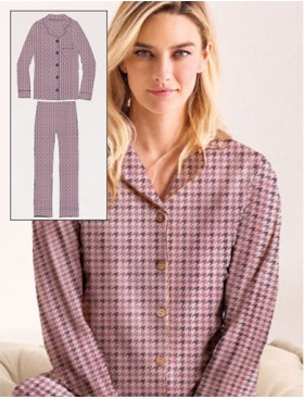 Пижама с принтом Infiore NEWCHIC NWC3942 snob, Цвет: snob (кофейно-розовый), Размеры: XL, изображение 2