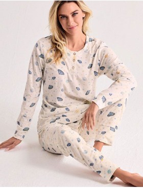 Пижама из флиса Infiore SPACE TRIP SPC2844 galassia, Цвет: galassia (молочный), Размеры: L