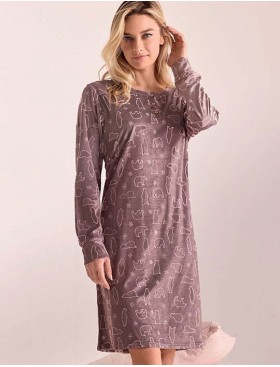 Сорочка из флиса Infiore POLARIS PLR2869 lazy, Цвет: lazy (кофейный), Размеры: L