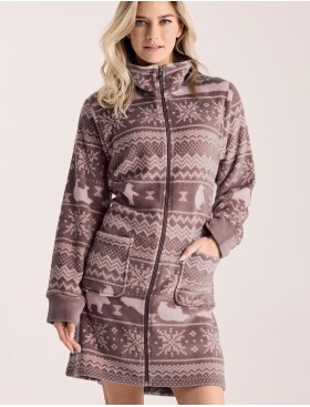 Теплый халат Infiore POLARIS PLR3011 lazy, Цвет: lazy (кофейный), Размеры: M