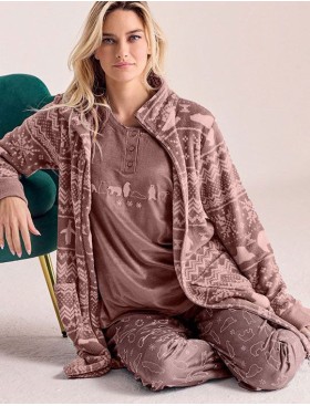 Теплый халат Infiore POLARIS PLR3011 lazy, Цвет: lazy (кофейный), Размеры: M, изображение 2