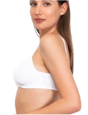 Бюстгальтер мягкий хлопковый без косточек Sielei NATURAL COTTON 1440 bianco, Цвет: bianco (белый), Размеры: 80C, изображение 4