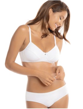 Бюстгальтер мягкий хлопковый без косточек Sielei NATURAL COTTON 1440 bianco, Цвет: bianco (белый), Размеры: 80C, изображение 6