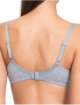 Бюстгальтер мягкий хлопковый без косточек Sielei NATURAL COTTON 1440 grigio melange, Цвет: grigio melange, Размеры: 80C, изображение 2