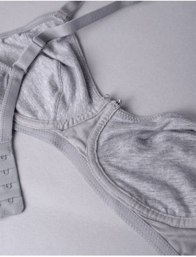 Бюстгальтер мягкий хлопковый без косточек Sielei NATURAL COTTON 1440 grigio melange, Цвет: grigio melange, Размеры: 80C, изображение 6