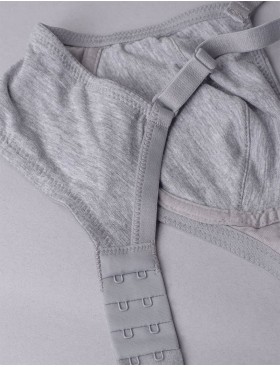 Бюстгальтер мягкий хлопковый без косточек Sielei NATURAL COTTON 1440 grigio melange, Цвет: grigio melange, Размеры: 80C, изображение 7