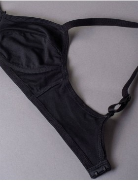 Бюстгальтер мягкий хлопковый без косточек Sielei NATURAL COTTON 1440 nero, Цвет: nero (черный), Размеры: 80C, изображение 10