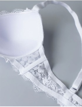 Кружевной бюстгальтер пуш-ап без каркасов Sielei WONDER LACE 2446 bianco, Цвет: bianco (белый), Размеры: 75B, изображение 7