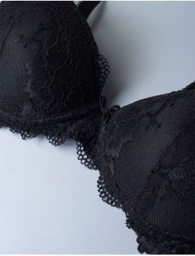 Кружевной бюстгальтер пуш-ап без каркасов Sielei WONDER LACE 2446 nero, Цвет: nero (черный), Размеры: 75B, изображение 6