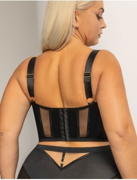 Удлиненный бюстгальтер Kris Line SIMPLE bralette longline, Цвет: черный, Размеры: 65K, изображение 2