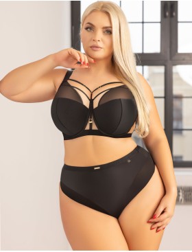 Трусы высокие стринги Kris Line SIMPLE stringi high waist, Цвет: черный, Размеры: 2XL, изображение 3