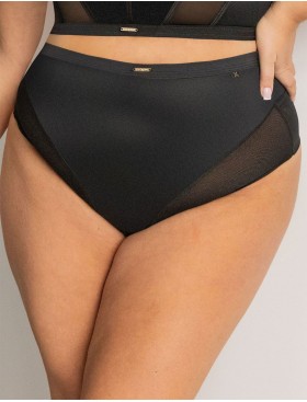 Трусы высокие стринги Kris Line SIMPLE stringi high waist, Цвет: черный, Размеры: 2XL, изображение 2