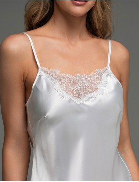 Короткая шёлковая сорочка Mia-Amore LILIROSE 4590 белый, Цвет: белый, Размеры: 2XL, изображение 2