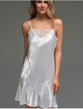 Шелковая сорочка с клиньями Mia-Amore LILIROSE 4591 белый, Цвет: белый, Размеры: 2XL, изображение 5