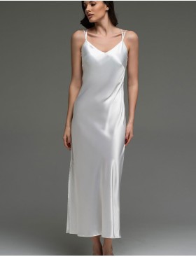 Длинная шёлковая сорочка Mia-Amore LILIROSE 4594 белый, Цвет: белый, Размеры: 2XL, изображение 3