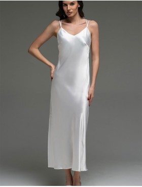 Длинная шёлковая сорочка Mia-Amore LILIROSE 4594 белый, Цвет: белый, Размеры: 2XL, изображение 4