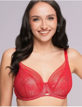 Мягкий кружевной бюстгальтер Ava 2252 M red, Цвет: красный, Размеры: 70E, изображение 5