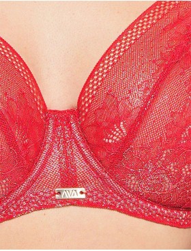 Мягкий кружевной бюстгальтер Ava 2252 M red, Цвет: красный, Размеры: 70E, изображение 3