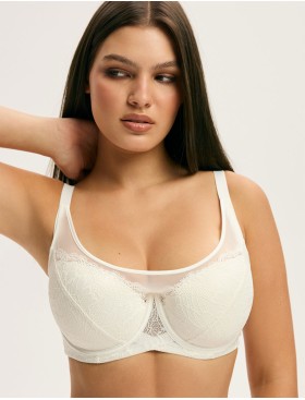 Бюстгальтер-топ с поролоновыми чашками Esotiq CROWN 43747 кремовый, Цвет: кремовый, Размеры: 75E, изображение 3