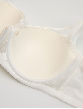 Бюстгальтер-топ с поролоновыми чашками Esotiq CROWN 43747 кремовый, Цвет: кремовый, Размеры: 75E, изображение 6