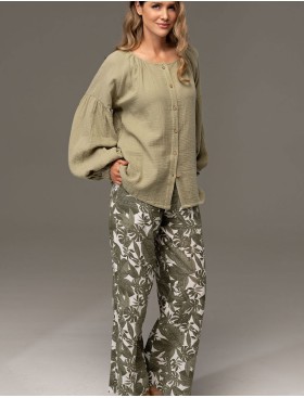 Костюм из хлопкового муслина Mia-Amore AVANTA 5376, Цвет: оливковый, Размеры: M, изображение 3