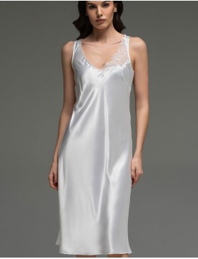 Шёлковая ночная сорочка Mia-Amore LILIROSE 4595 белый, Цвет: белый, Размеры: 2XL, изображение 3