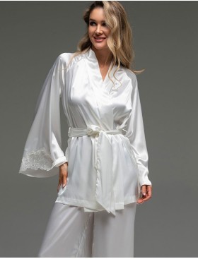 Комплект шёлковый Mia-Amore LILIROSE 4596 белый, Цвет: белый, Размеры: 2XL, изображение 3