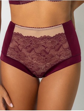 Высокие трусы слипы Fluide BORDEUAX 2045 бургундия, Цвет: бургундия, Размеры: XL