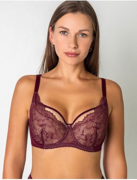 Бюстгальтер полумягкий Fluide BORDEUAX 6035 бургундия, Цвет: бургундия, Размеры: 75C, изображение 4