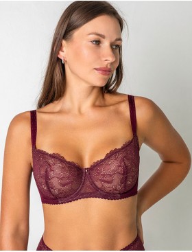 Кружевной бюстгальтер Fluide BORDEUAX 7052 бургундия, Цвет: бургундия, Размеры: 70C, изображение 4