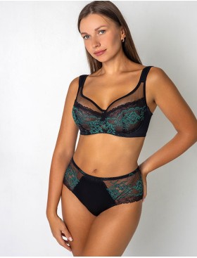 Трусы бразилиана Fluide EMERALD 3015 черный/изумруд, Цвет: черный/изумруд, Размеры: M, изображение 3