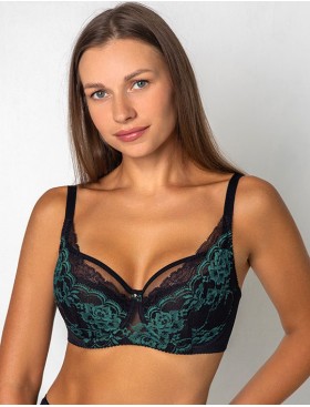 Бюстгальтер полумягкий Fluide EMERALD 6035 черный/изумруд, Цвет: черный/изумруд, Размеры: 75D, изображение 4