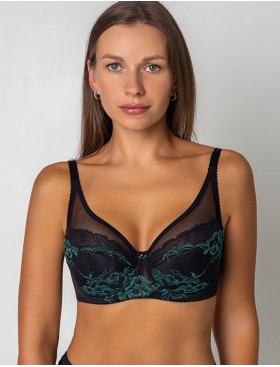 Бюстгальтер на поролоне Fluide EMERALD 6081 черный/изумруд, Цвет: черный/изумруд, Размеры: 75D, изображение 3