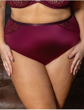 Трусы высокие Kris Line MERLOT briefs high waist, Цвет: бордо, Размеры: 2XL