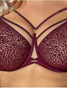 Бюстгальтер с подкроем Kris Line MERLOT soft full cup, Цвет: бордо, Размеры: 100D, изображение 4