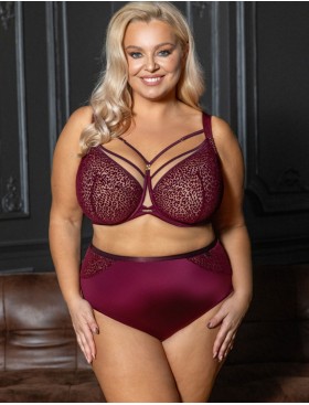 Бюстгальтер с подкроем Kris Line MERLOT soft full cup, Цвет: бордо, Размеры: 100D, изображение 7