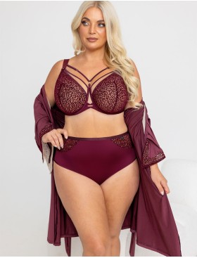 Трусы высокие Kris Line MERLOT briefs high waist, Цвет: бордо, Размеры: 2XL, изображение 5