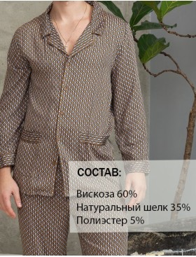 Мужская пижама Mia-Amore DONNA 5134, Цвет: коричневый, Размеры: L, изображение 3