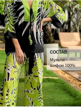 Пляжный комплект брюки и топ Mia-Amore MONTEREY 7336, Цвет: зеленый, Размеры: M, изображение 3