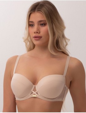 Бюстгальтер балконет Subtille OMENA BEIGE balconette full cup, Цвет: бежевый, Размеры: 75E, изображение 3