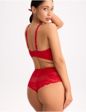 Высокие трусы бразилиана Bella Misteria FIRE SWAN brazilian, Цвет: красный, Размеры: M, изображение 6