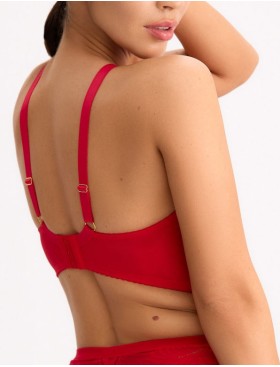 Кружевной бралетт Bella Misteria FIRE SWAN soft bralette, Цвет: красный, Размеры: 70F, изображение 2