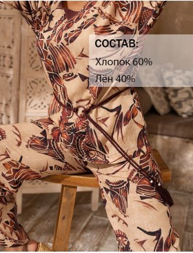 Костюм из хлопка со льном Mia-Amore EPHIOPIA 5456, Цвет: мультицвет, Размеры: 5XL, изображение 3