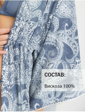 Длинный пляжный халат Mia-Amore PACIFIC OCEAN 1973, Цвет: голубой, Размеры: 4XL/5XL, изображение 5