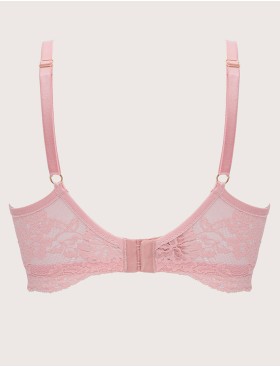 Кружевное бюстье Alles POWDER WHISPER M longline pink, Цвет: розовый, Размеры: 70E, изображение 8