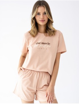 Трикотажная пижама с шортами Sensis ANIKA, Цвет: персиковый, Размеры: M