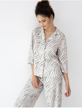 Пижама с брюками Sensis EMORY, Цвет: экрю, Размеры: M, изображение 4